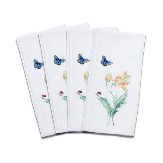 Butterfly Meadow Garden Dinner Napkins, Set of 4