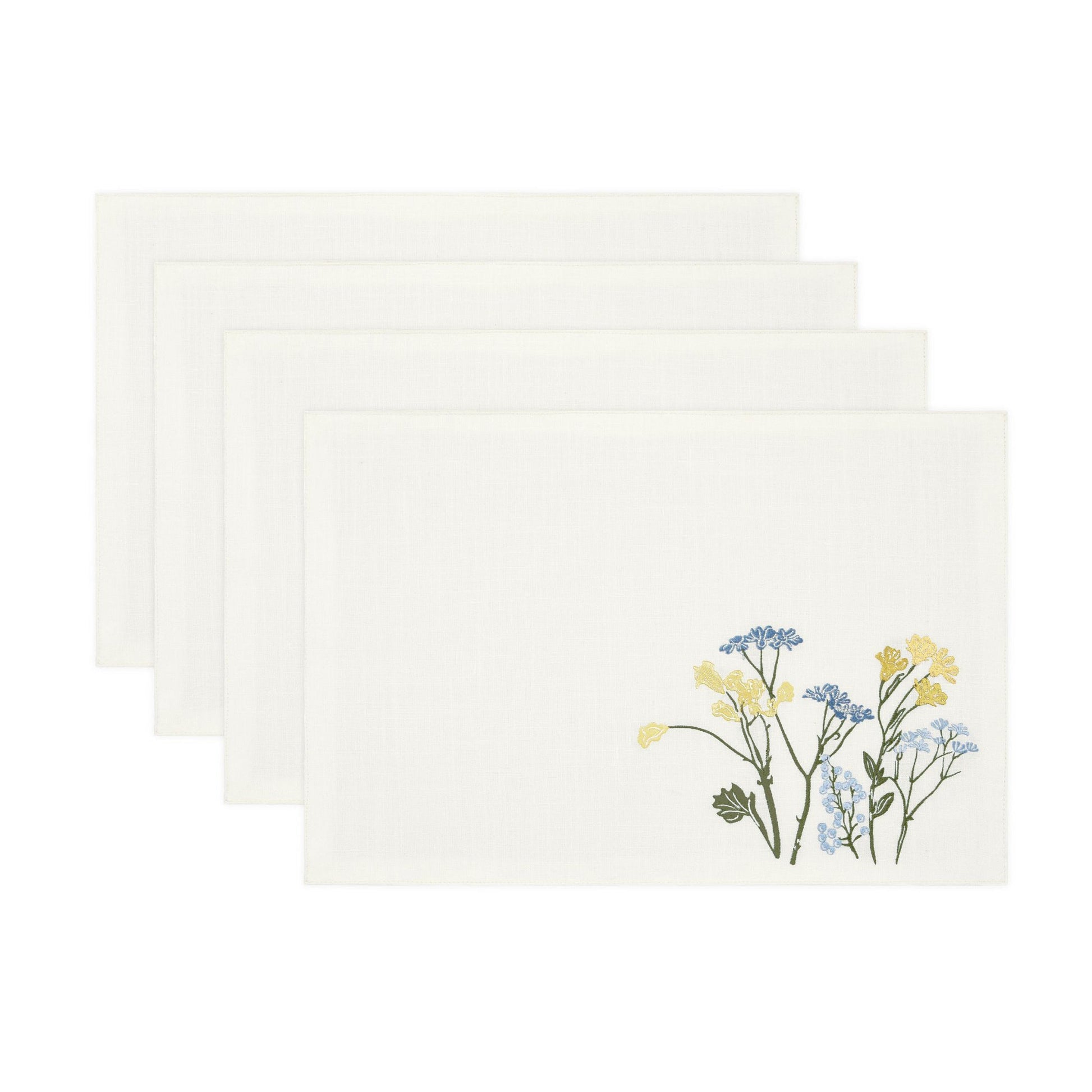 Wildflowers Border Placemats, Set of 4