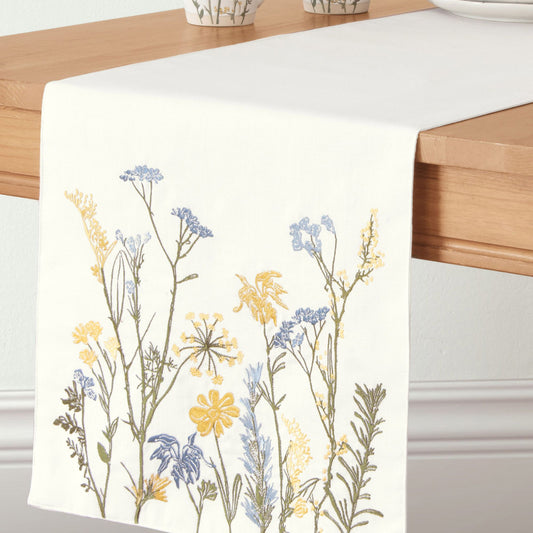 Wildflowers Border 14x90 Table Runner