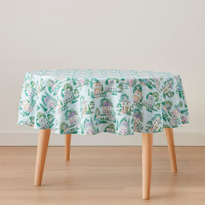 Lenox Spice Village Allover 70x70 Round Tablecloth