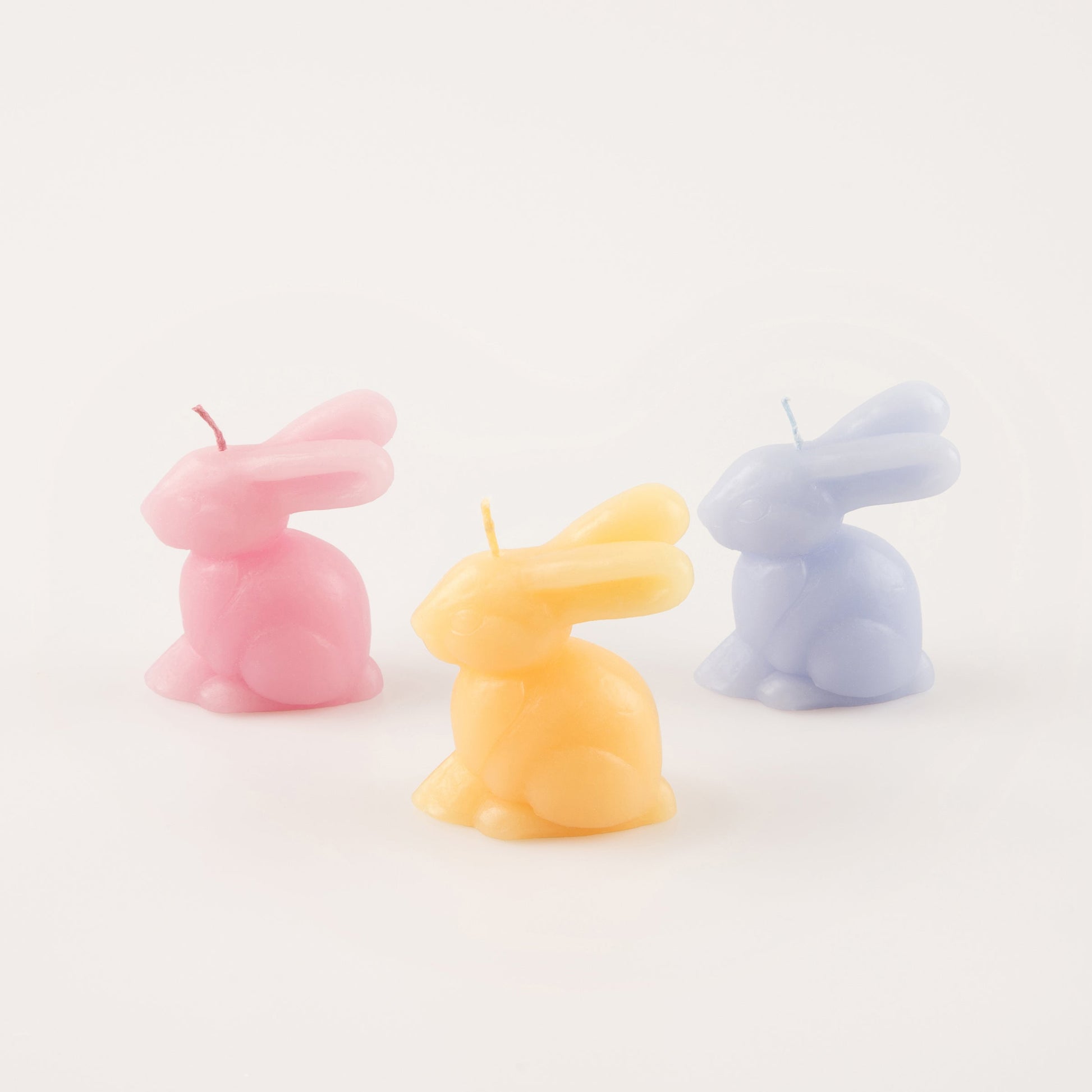 Mini Rainbow Bunny Candles, Set of 6