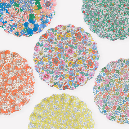 Meri Meri x Liberty Garden Party Large Plates, Set of 6