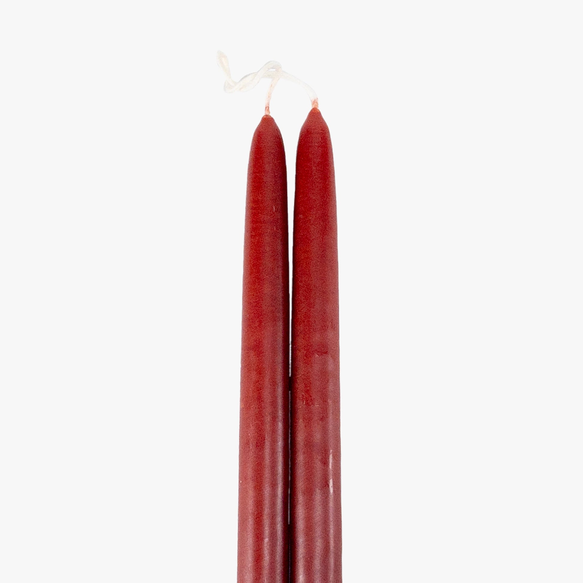 Dripless Rust 12" Taper Candles, Set of 2