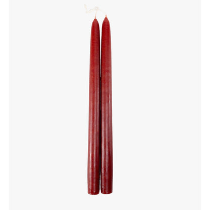 Dripless Rust 12" Taper Candles, Set of 2