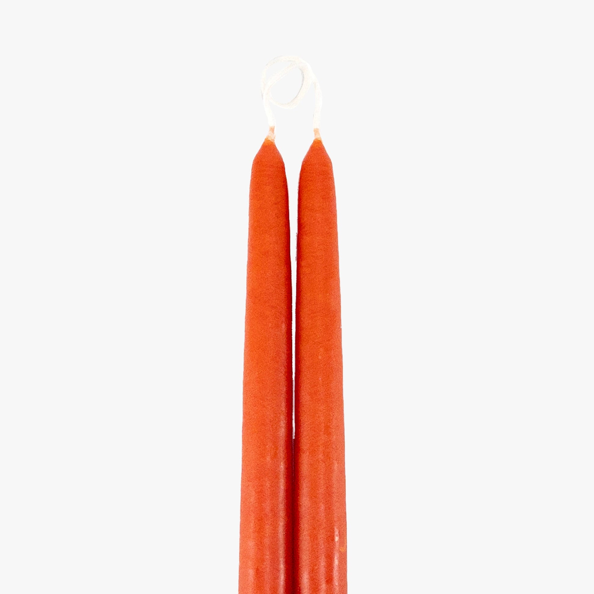 Dripless Vermillion 12" Taper Candles, Set of 2