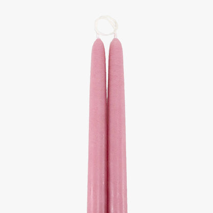 Dripless Vintage Rose 12" Taper Candles, Set of 2