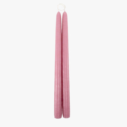 Dripless Vintage Rose 12" Taper Candles, Set of 2