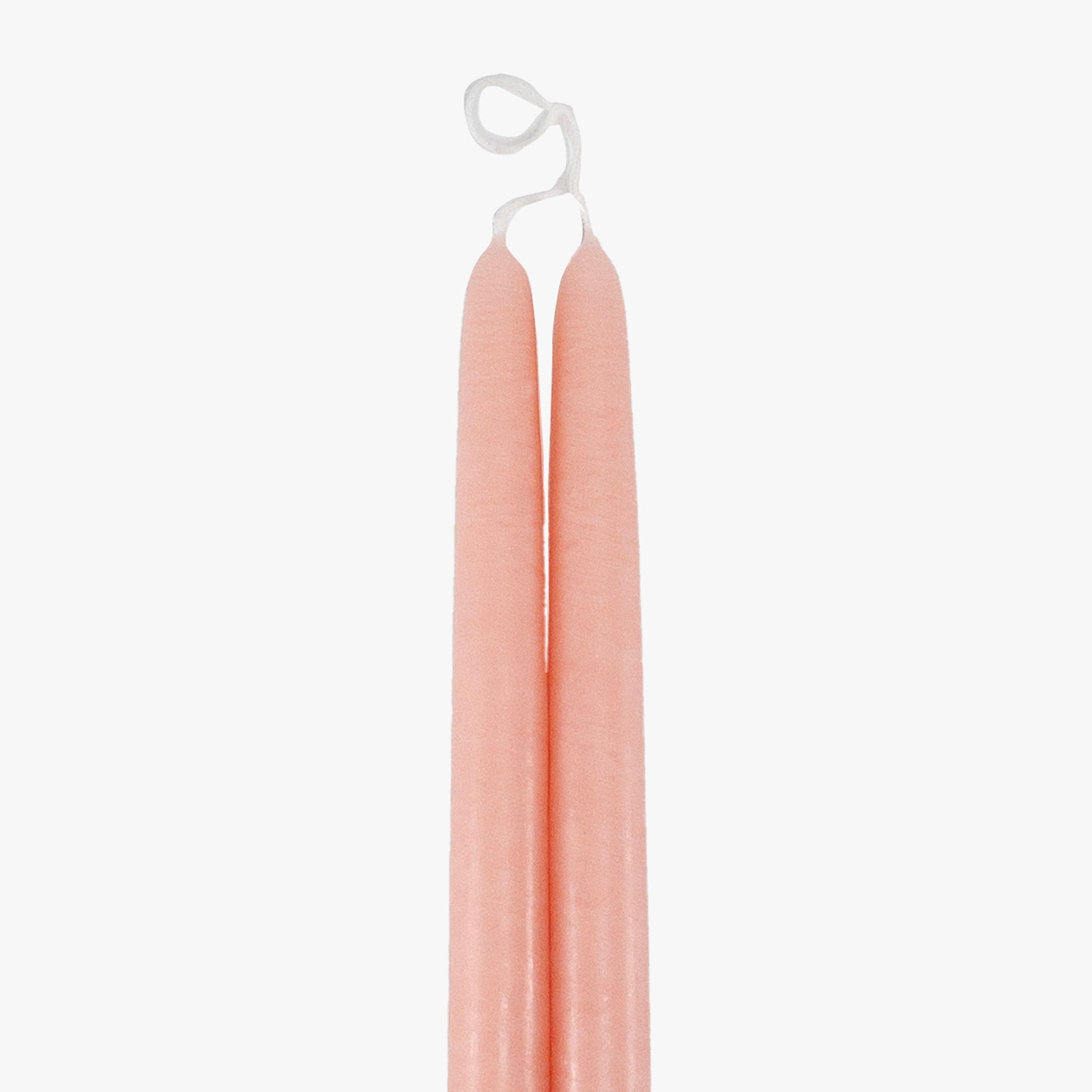 Dripless Blush 12" Taper Candles, Set of 2