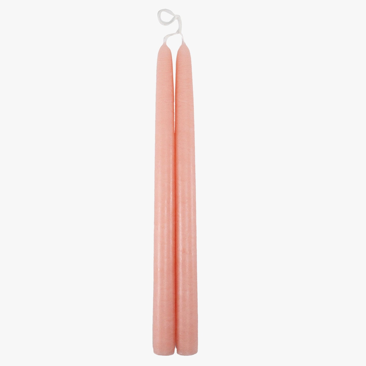 Dripless Blush 12" Taper Candles, Set of 2