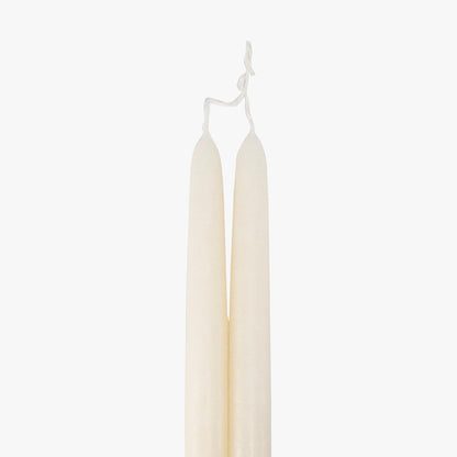 Dripless White 12" Taper Candles, Set of 2