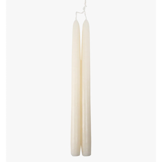 Dripless White 12" Taper Candles, Set of 2
