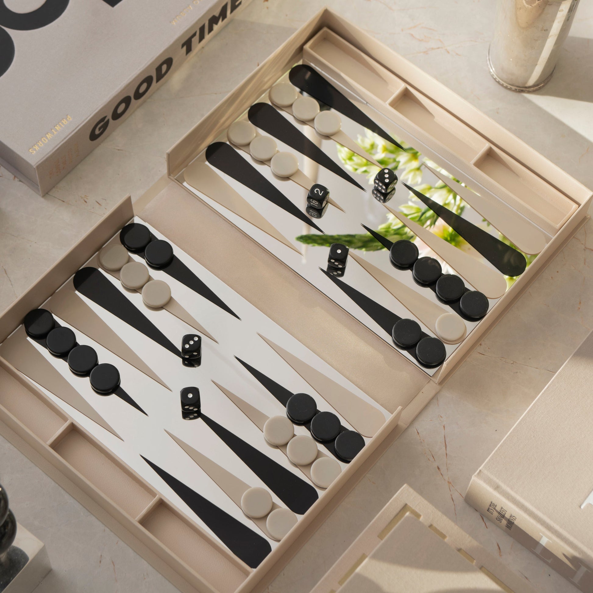 The Art Of Backgammon Mirror Board Game