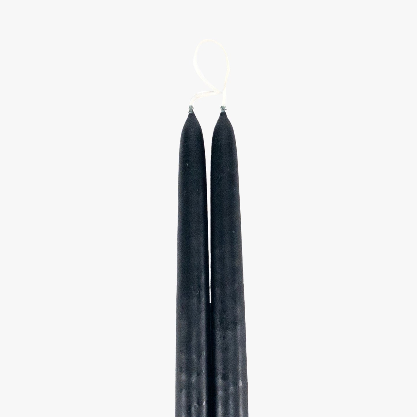 Dripless Black 12" Taper Candles, Set of 2