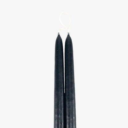 Dripless Black 12" Taper Candles, Set of 2