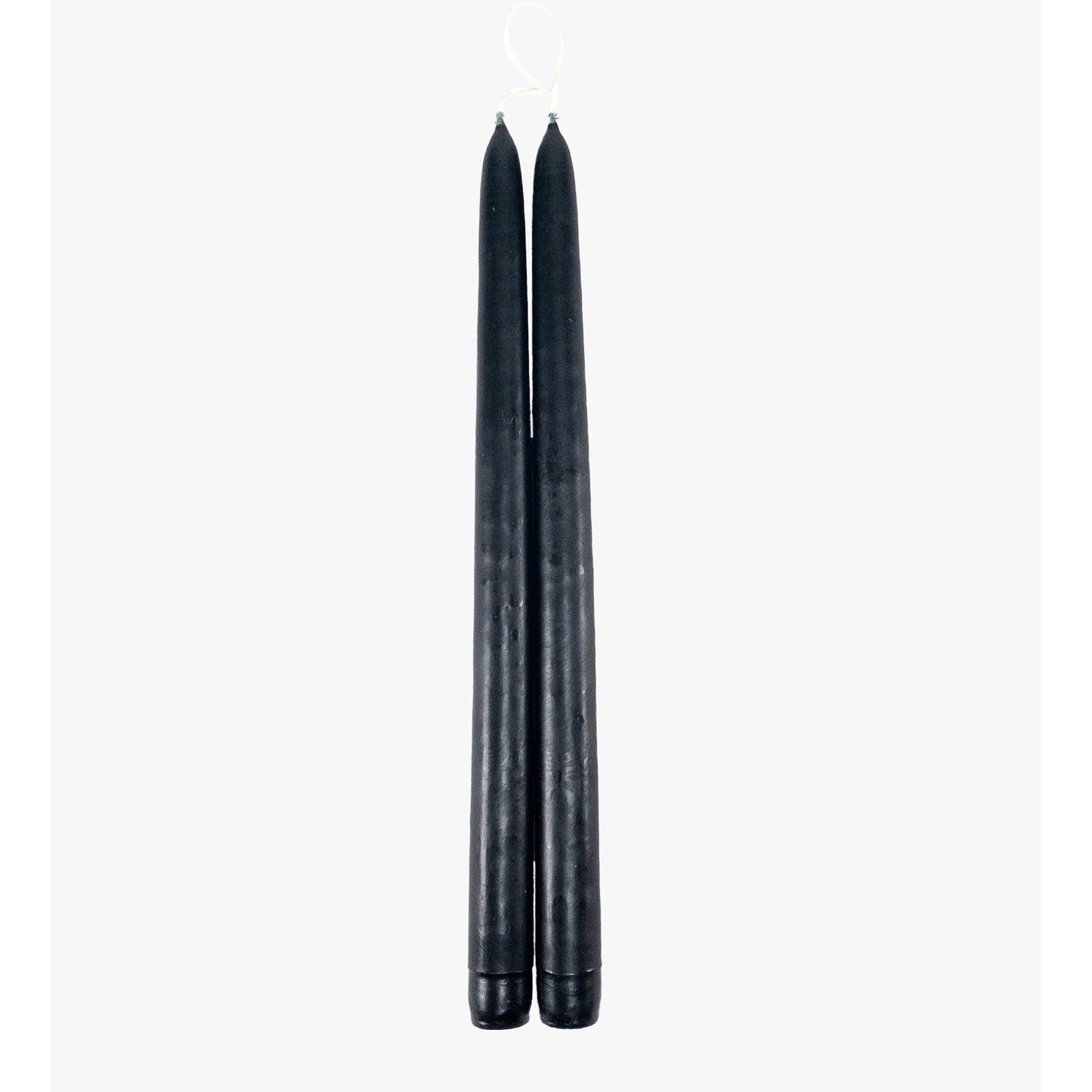 Dripless Black 12" Taper Candles, Set of 2