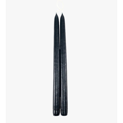 Dripless Black 12" Taper Candles, Set of 2