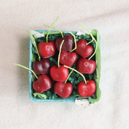 Dark Red Cherry Beeswax Birthday Candles