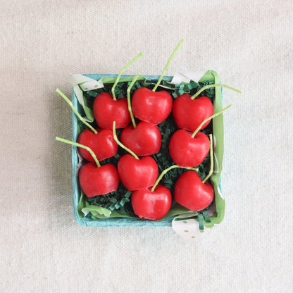 Cherry Beeswax Birthday Candles