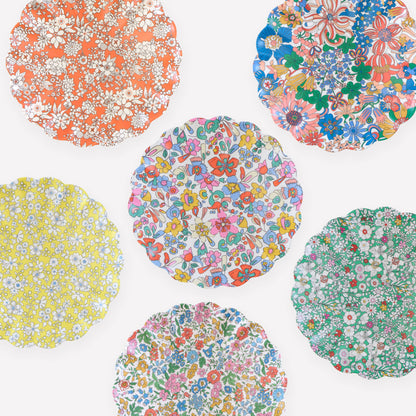 Meri Meri x Liberty Garden Party Small Plates, Set of 6