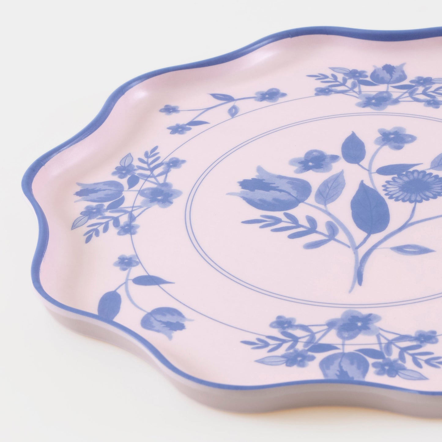 Vintage Botanical Reusable Large Plates, Set of 4