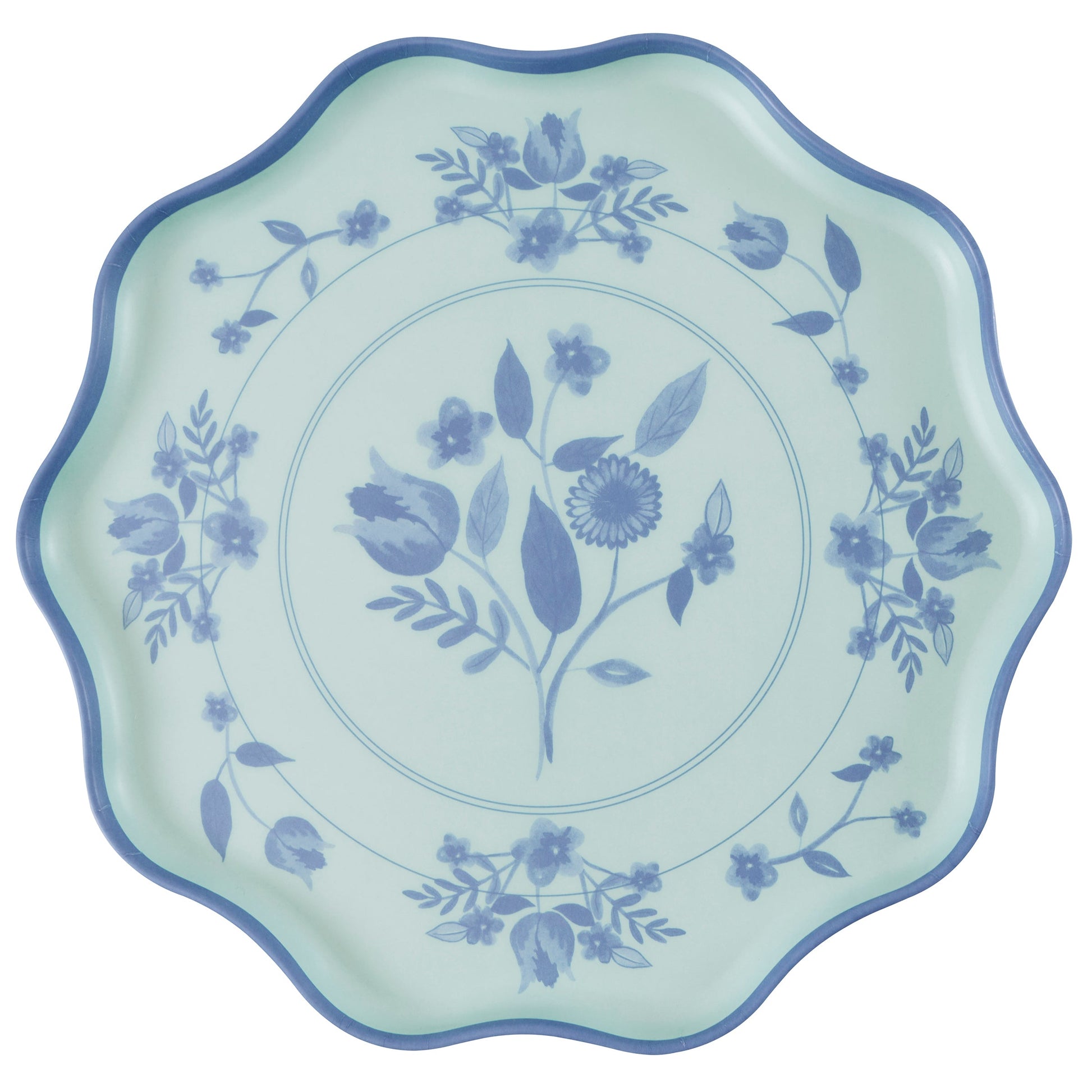 Vintage Botanical Reusable Large Plates, Set of 4