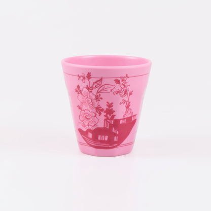 Pink Vintage Botanical Reusable Cups, Set of 4