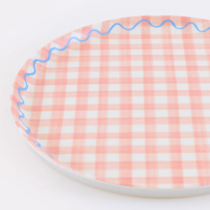 Gingham Reusable Small Plates