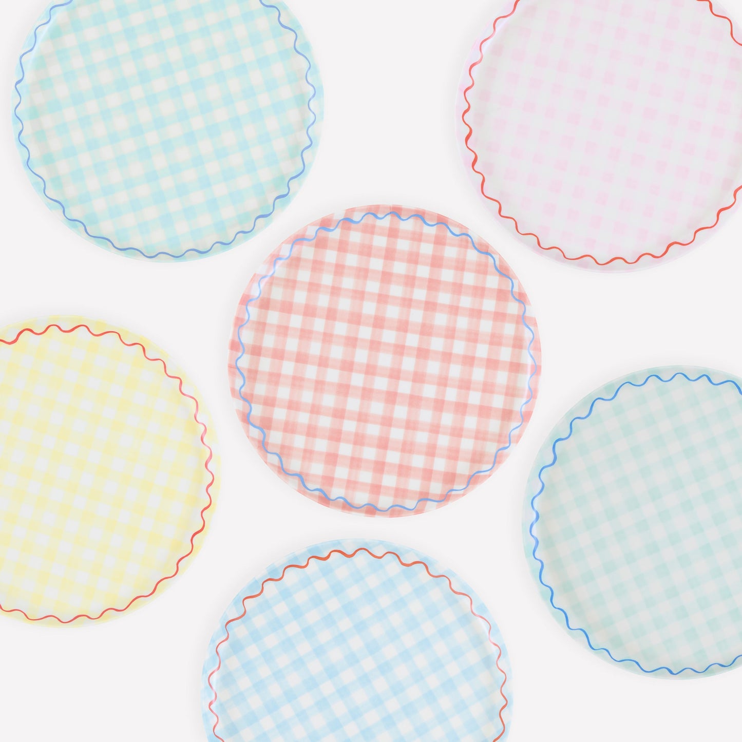 Gingham Reusable Small Plates