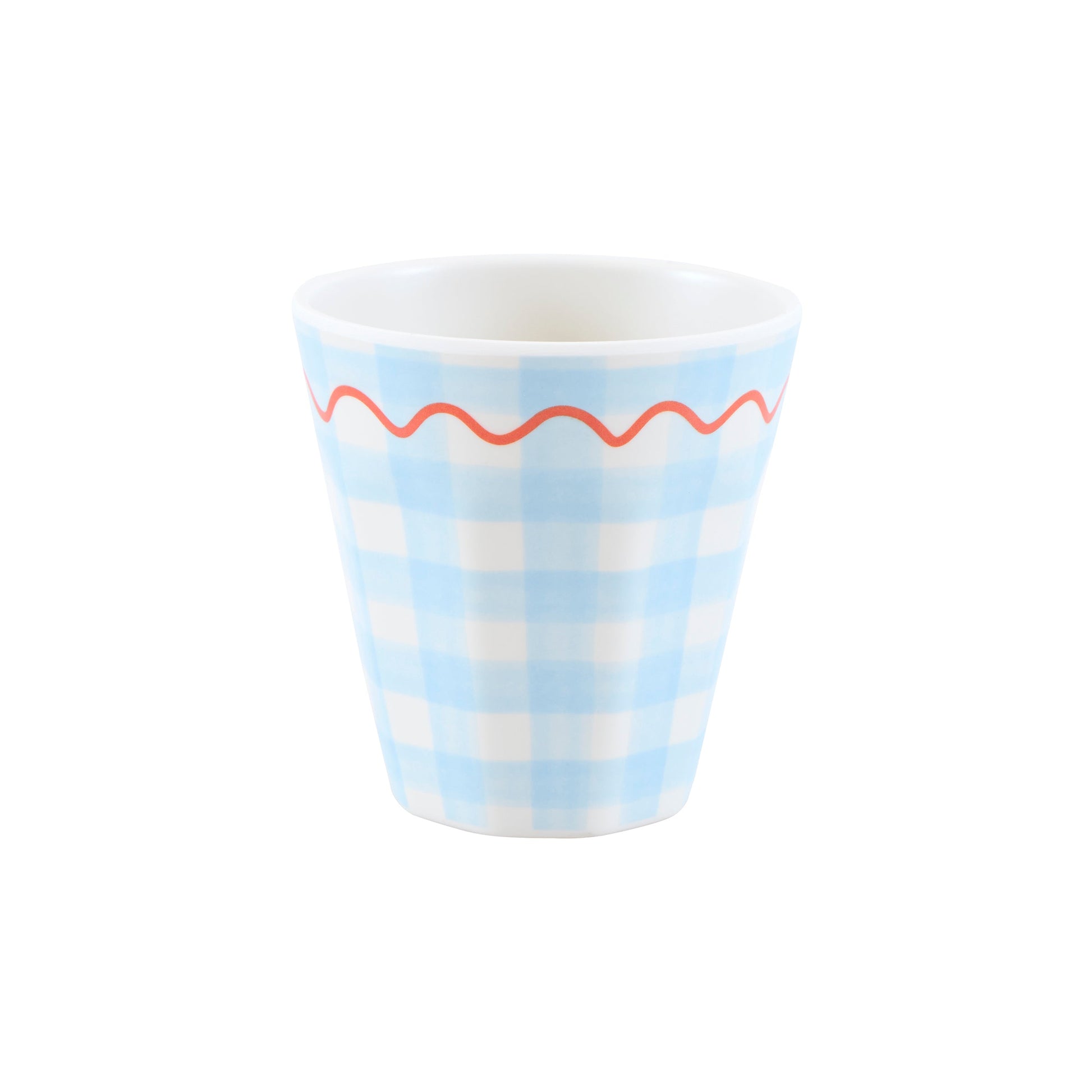 Gingham Reusable Cups, Set of 6