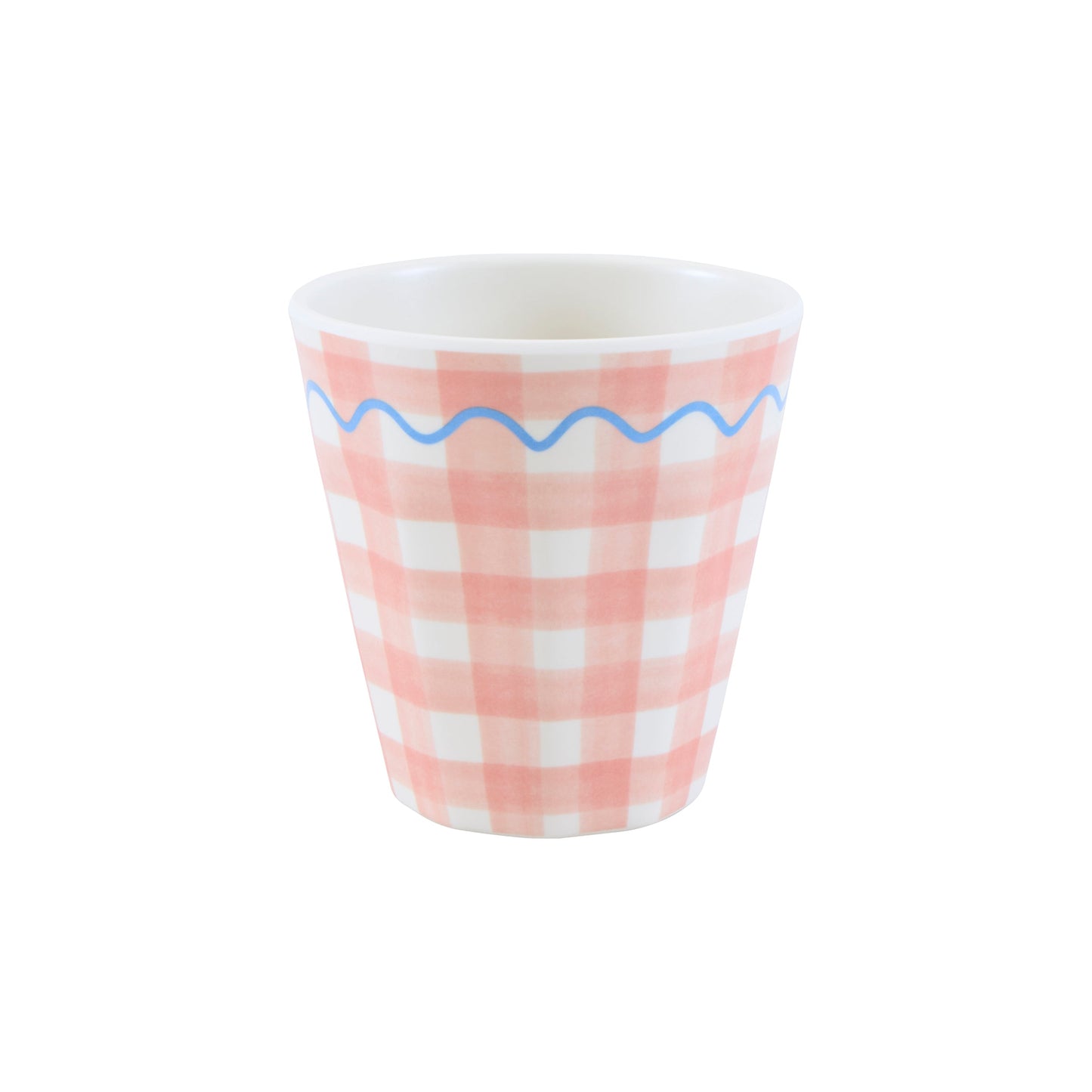 Gingham Reusable Cups, Set of 6