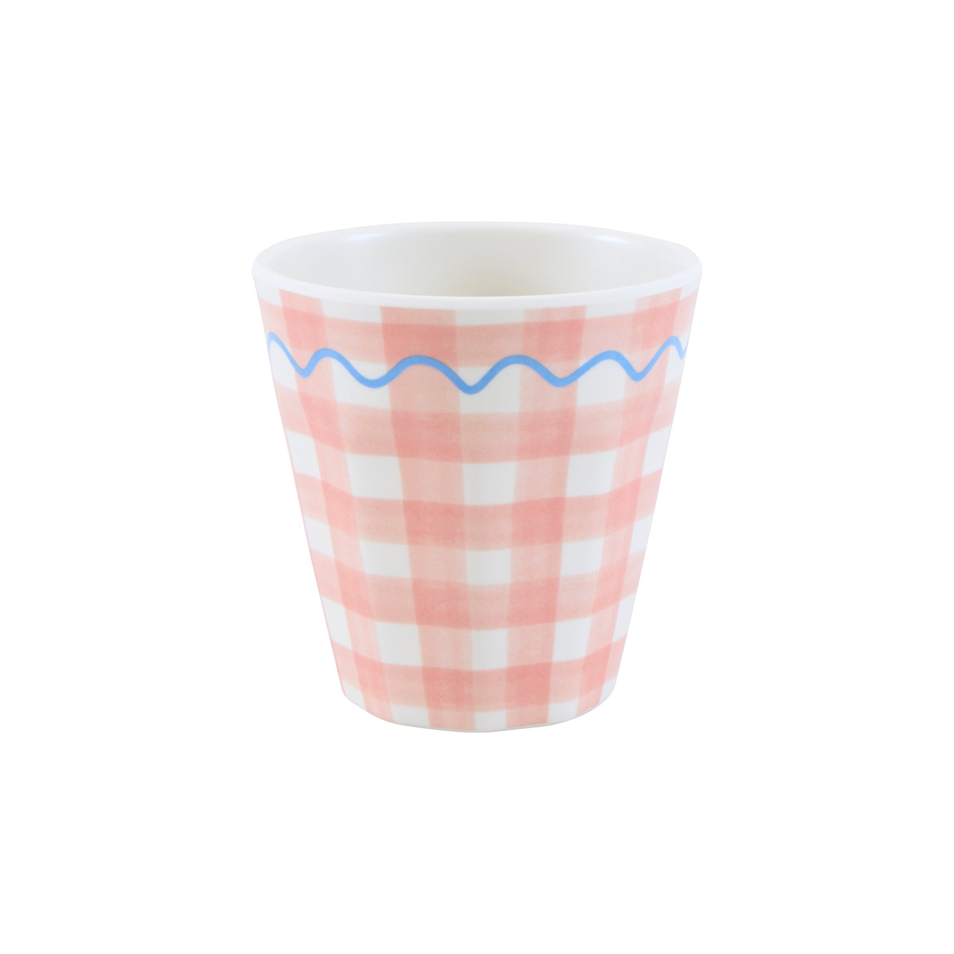 Gingham Reusable Cups, Set of 6