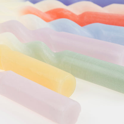 Rainbow Twisted Table Candles, Set of 8