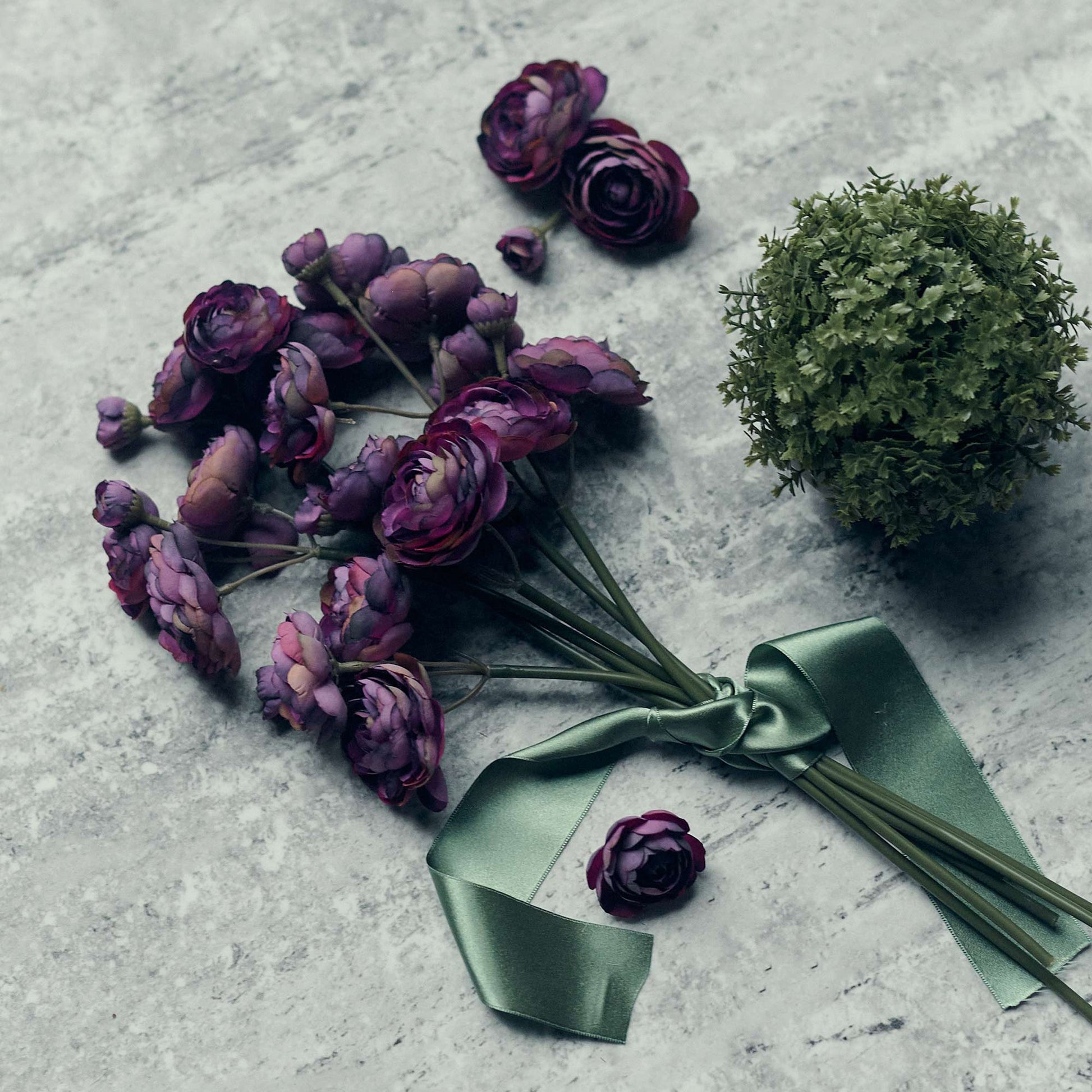 Artificial Purple Ranunculus Bunch