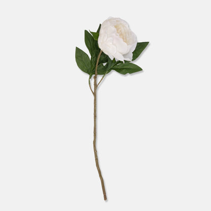 Artificial Real Touch White Peony Stem