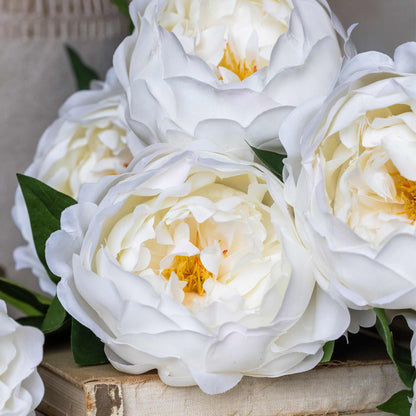 Artificial Real Touch White Peony Stem