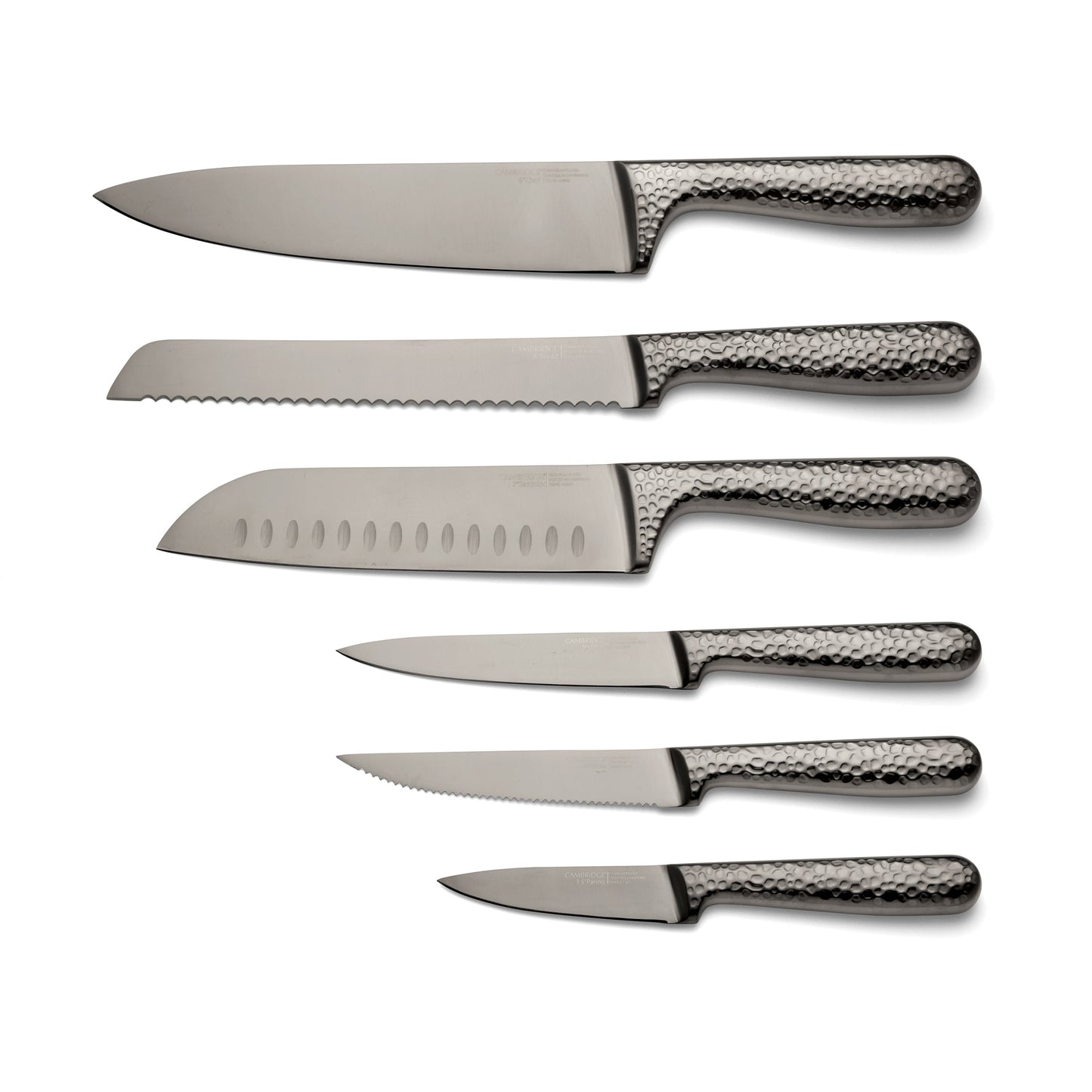 Nero Hammered Titanium 12-Piece Cutlery Block Set