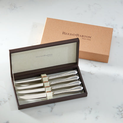 Hammered Antique Steak Knives, Set of 4