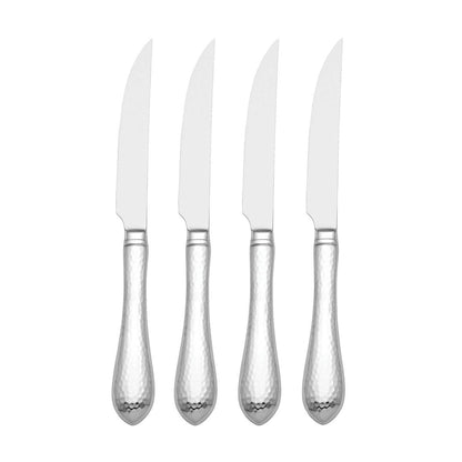Hammered Antique Steak Knives, Set of 4