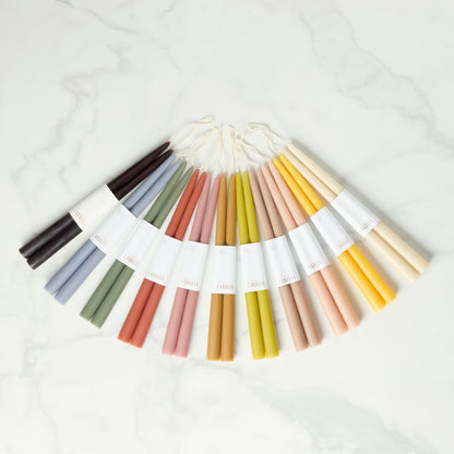 Dipped Parchment 12" Taper Candle, Set of 2