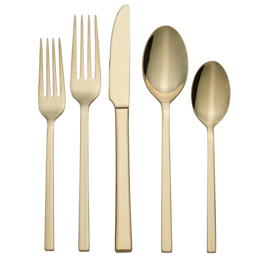 Allay Champagne 20-Piece Flatware Set