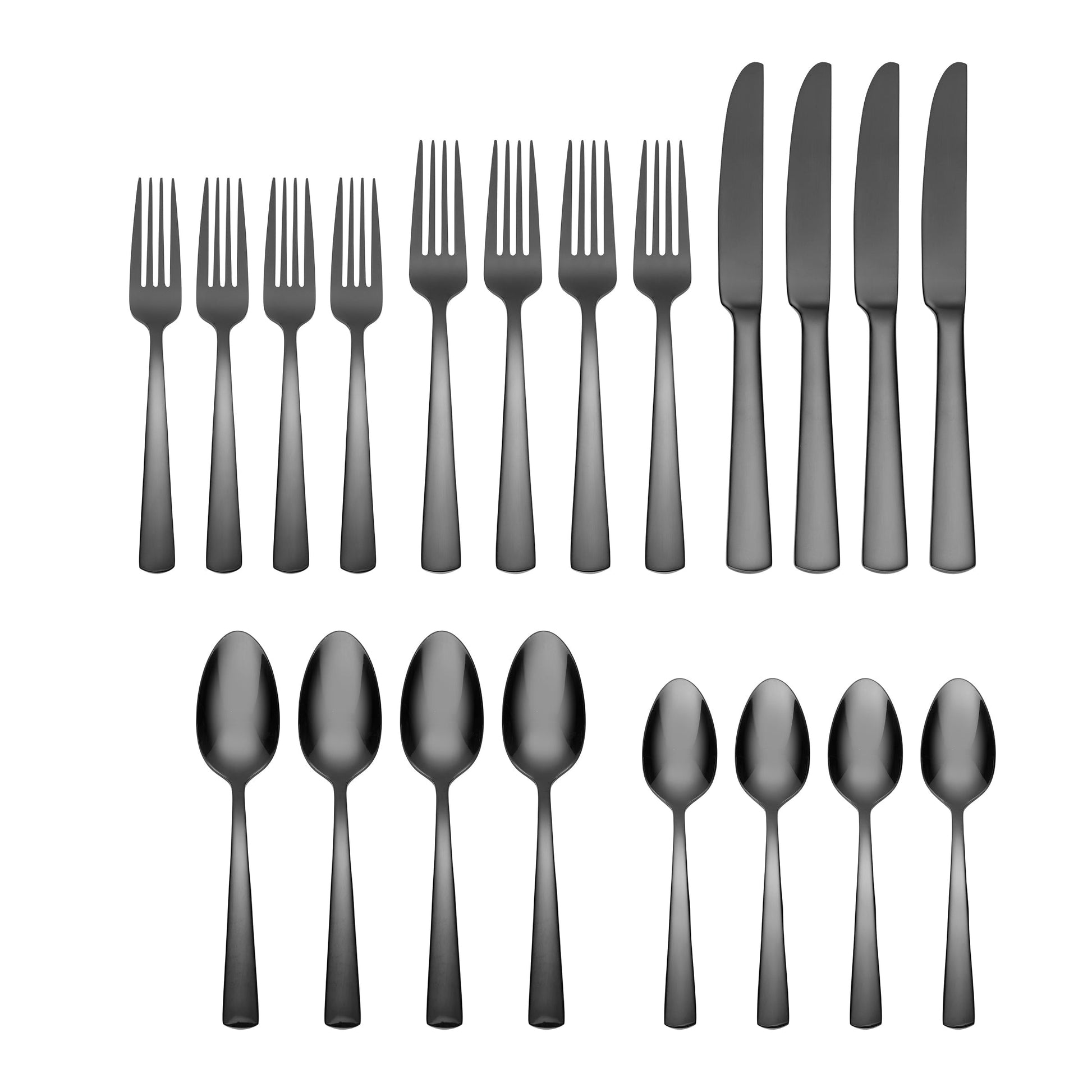 Aptitude Midnight Glossy 20-Piece Flatware Set