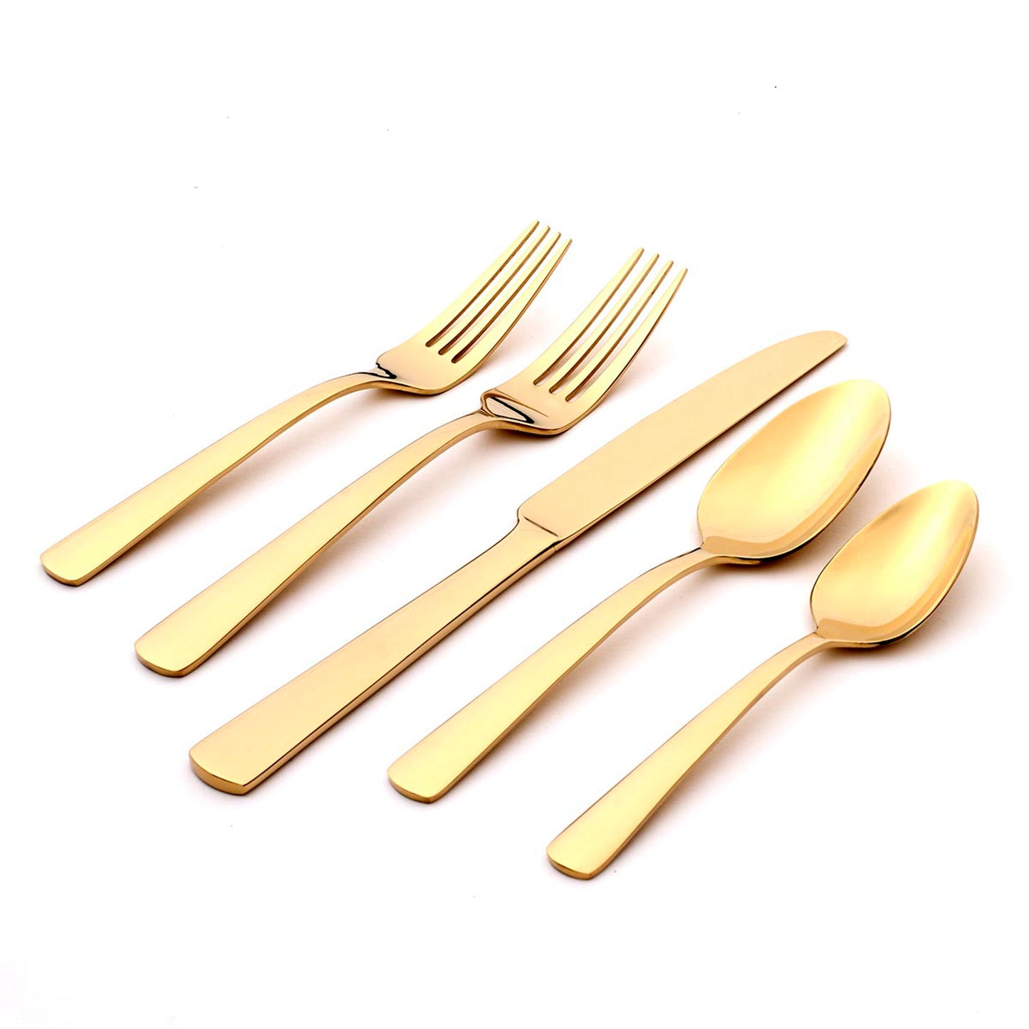 Aptitude Champagne Satin 20-Piece Flatware Set