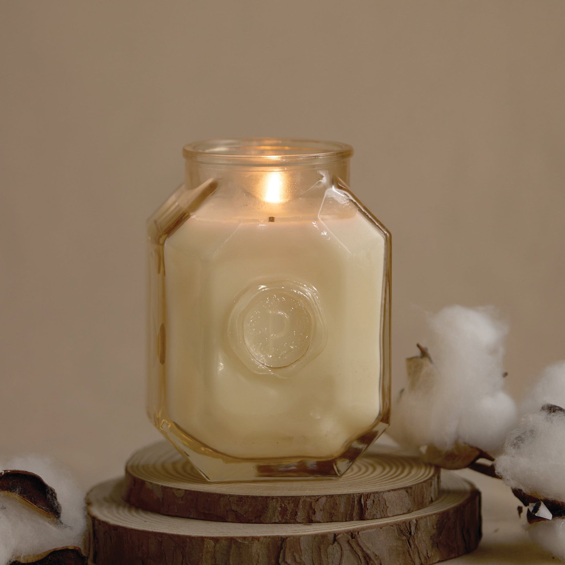 Botanica Cotton & Teak 8oz Candle
