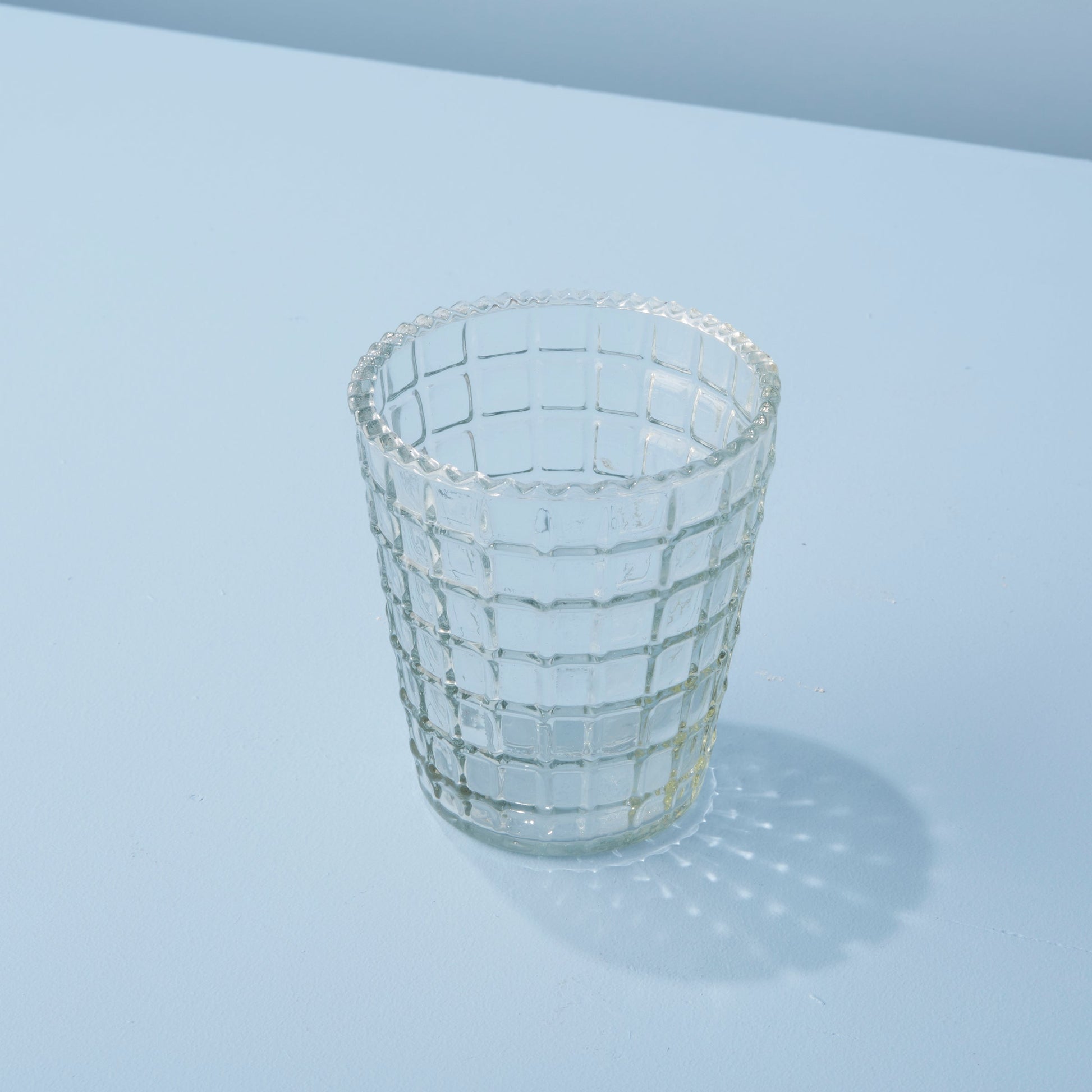 Ruffle Glass Lattice Tumblers, Set of 4