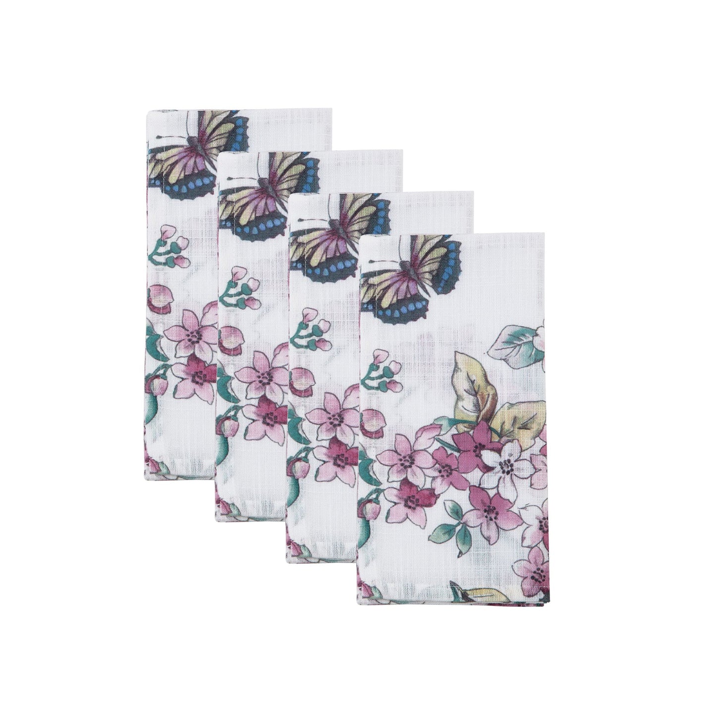 Butterfly Meadow Floral Dinner Napkins, Set of 4