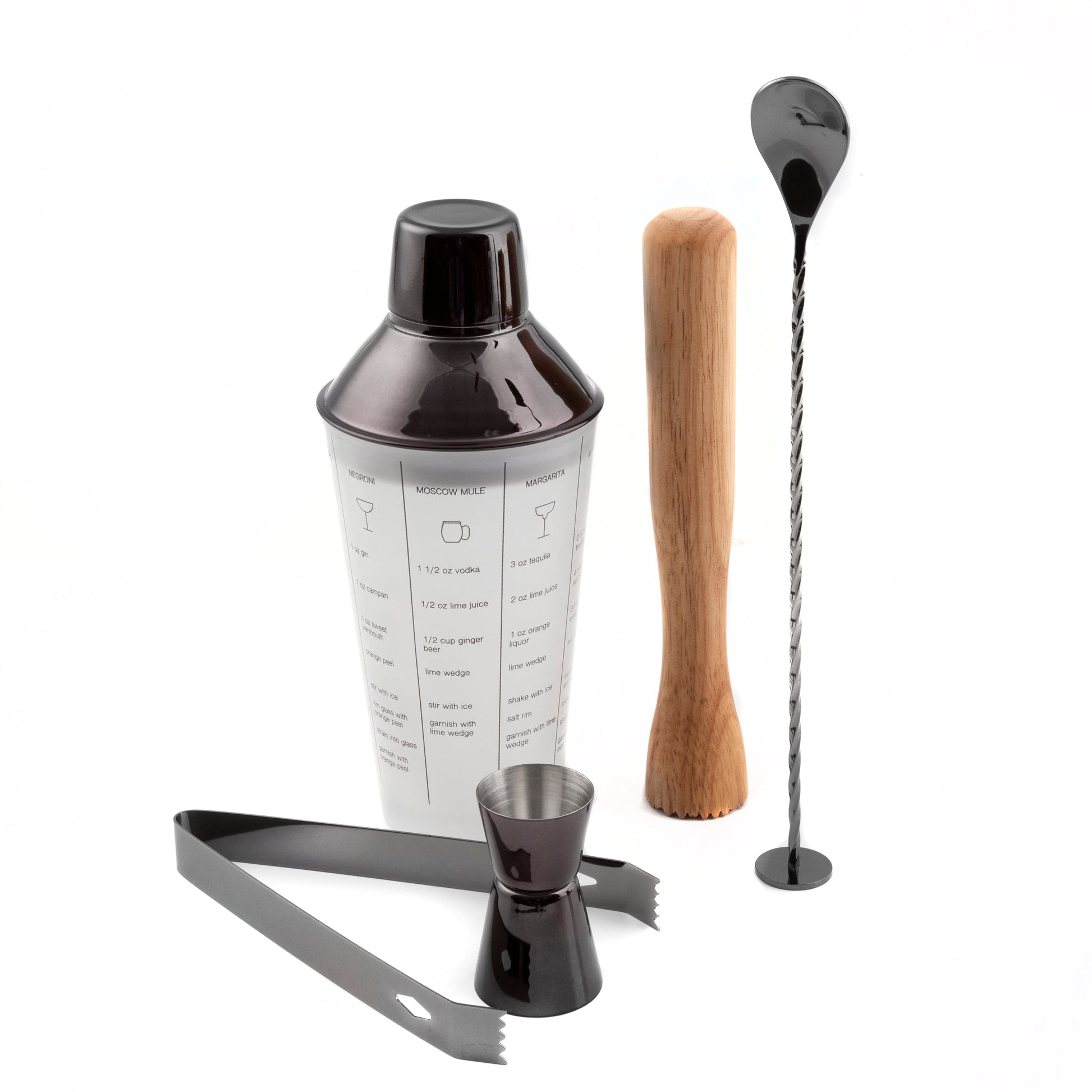 Black Mixology 5-Piece Tool Set