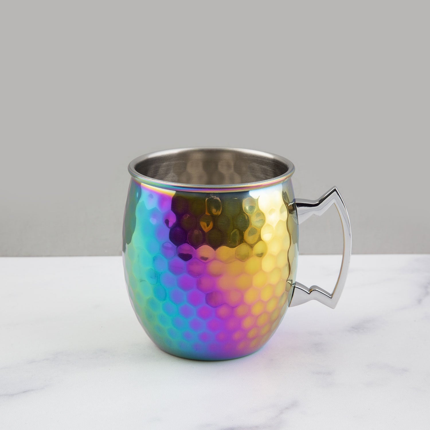 Hammered Rainbow Moscow Mule Mugs, Set of 4