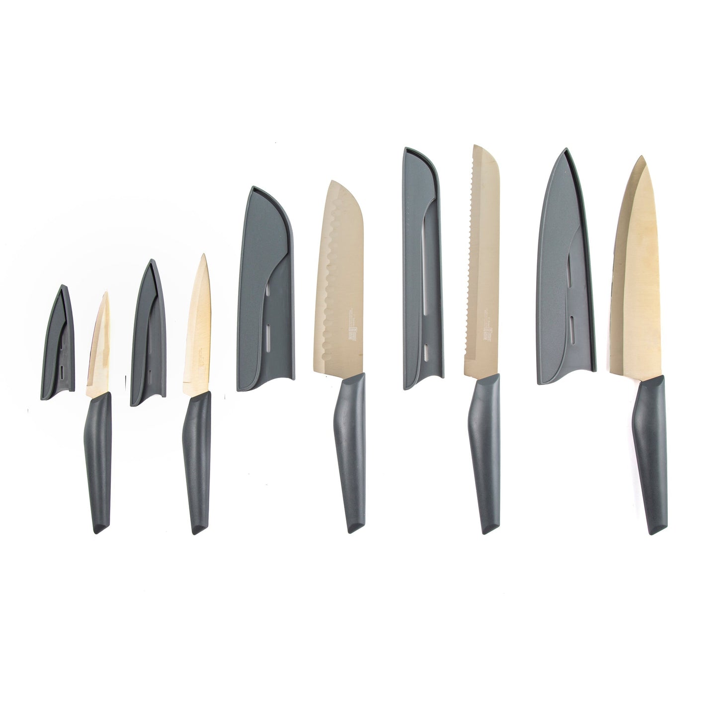 10-Piece Cutlery Set in Grey and Champagne