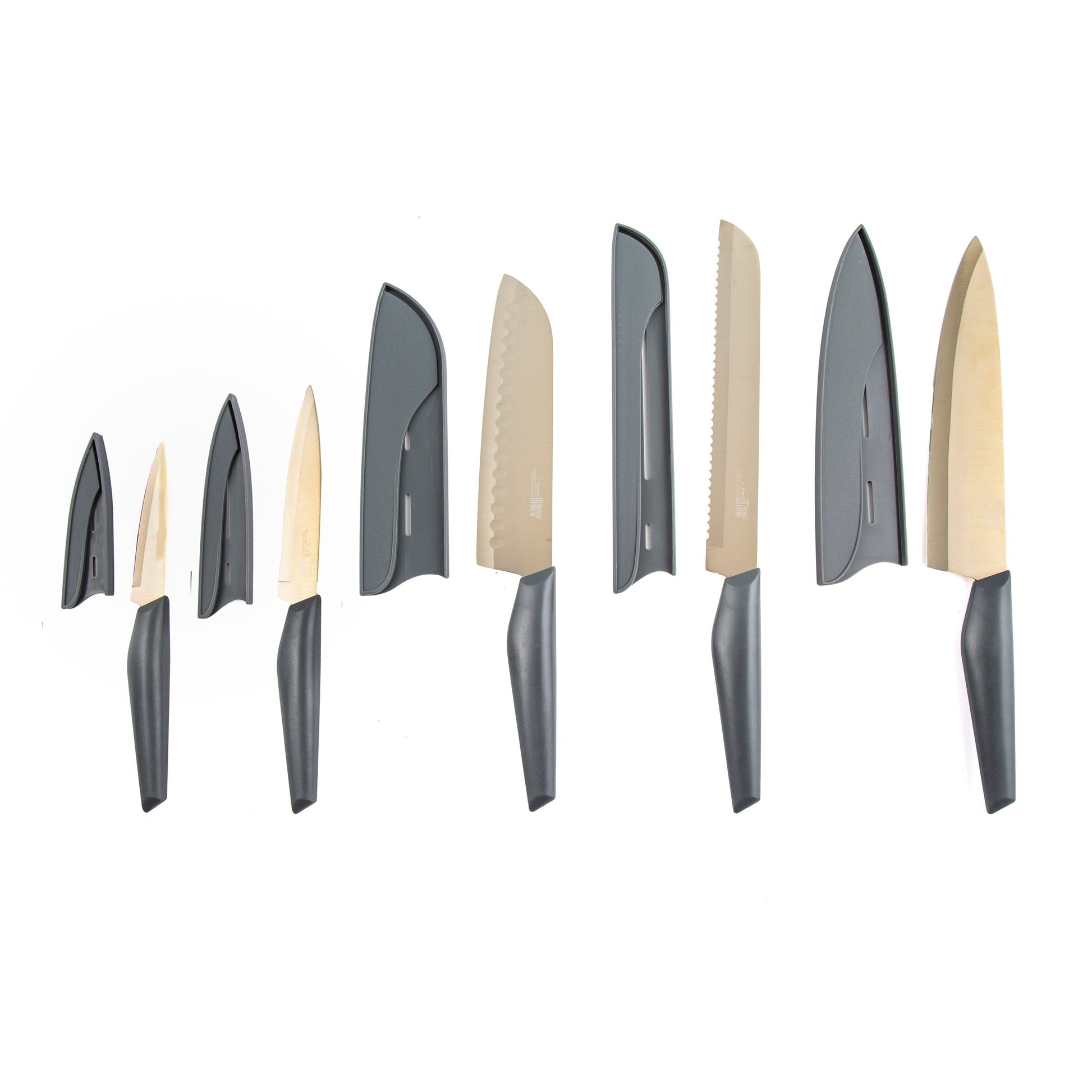 10-Piece Cutlery Set in Grey and Champagne