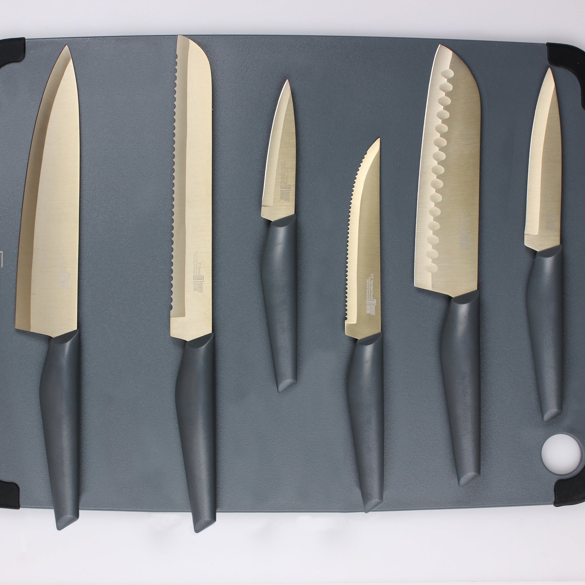 10-Piece Cutlery Set in Grey and Champagne